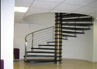 modern spiral staircase with glass tread and rod bar railing modern can customized