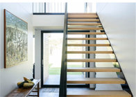 Modern Wood Staircase Design for House Interior Straight double Stringer Staircase