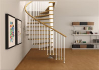 Professional customized Black made indoor solid wood steps stairs outdoor spiral staircase