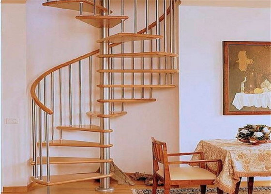 Stainless steel staircase with glass tread and rod bar railing modern can customized