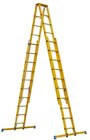 A shape double side extension ladder FRP/GRP Ladder
