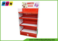 Free Standing Cardboard Floor Display Stands , Shiny Printing Cardboard Pop Up Display For Kids Backpack FL171