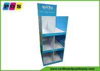 Blue Printing Cardboard Retail Display , Three Shelves Corrugated Floor Displays For Socket FL190