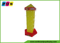 Four Sides Floor Cardboard Peg Display For Stationery Promotion HD020