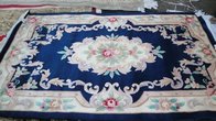 Luxury home villas hotel bed room living room hand knotted pink colour chinese aubusson wool rugs carpets
