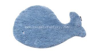 China Funny Color Changing Plush Fabric Bath Mat Hand Tufted With Various Animal Shapes supplier