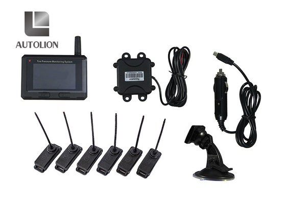 China Strap On 24V Automatic Tire Pressure Monitoring System With Car Alarm Digital 6 Internal Sensors supplier