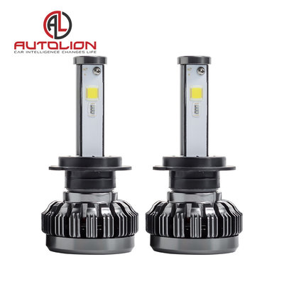 China Pure Aluminum LED Car Headlight , h1 h3 h4 h7 H8 H9 h11 LED Headlamp Color Changeable supplier