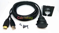 2m Car Dashboard Flush Mount USB and HDMI Extension Car Radio cable