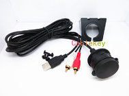 2m Car Dashboard Flush Mount USB and 2RCA Extension Car Radio cable