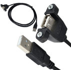 USB 2.0 A female socket panel mount to USB A male plug extension cable