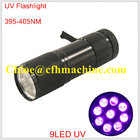 Aluminum Alloy 3*AAA Battery Powered 395NM 9 UV LED Pocket FLashlight/Torch