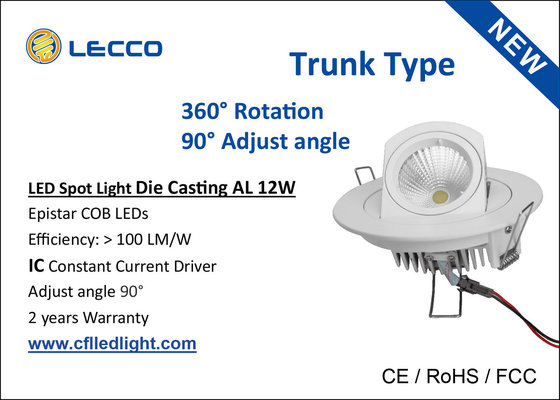 China Adjustable Led Recessed Spot Lights , High Brightest Led Spotlight Trunk Type supplier