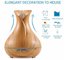 Wood Grain Essential Oil Diffuser 400ml Ultrasonic Air Humidifier with 7Color Changing LED Lights