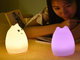 USB Charge Carton Silicone Night Light Multicolor Cute Cat Silicone Soft Nursery Lamp