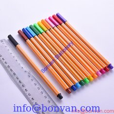 China Superfine 0.4mm plastic grey stripped barrel fine liner pen,yellow fineliner pen supplier