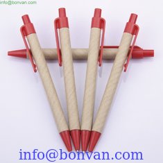 China eco paper promotional ball point pen,craft paper ball pen,eco ballpoint pen supplier