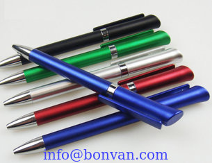 China good finish elegant metallic twist promotional advertising logo plastic ball point pen supplier