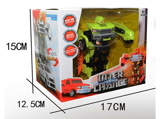 China Friction Powered Children's Transformer Toys Collision Deformation Robot Car 5.7 &quot; supplier