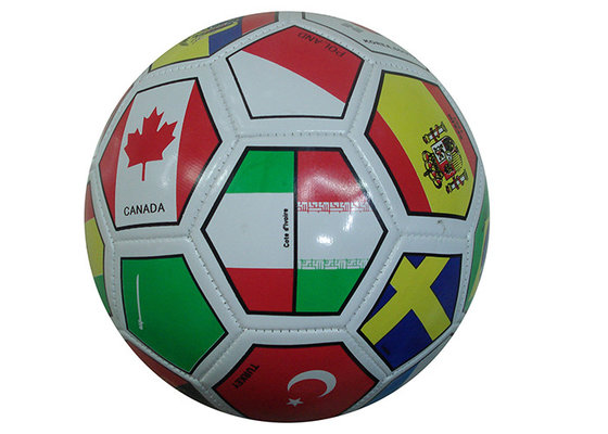 China Educational Children's Outdoor Soccer Balls Synthetic Leather Material PU Size 4 W / Pump supplier