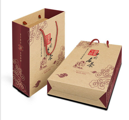 China Recycled Luxury Brown Cartoon Paper Carry Handle Bag for Gift Wholesale supplier