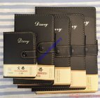 A5 Size Leather Diary Personalized Soft Cover Notebook with Button Closure