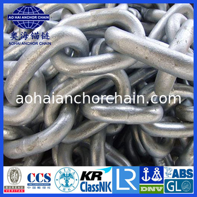 Marine Open Link Anchor chain- Aohai Marine China Larest Factory with IACS and Military Cert.
