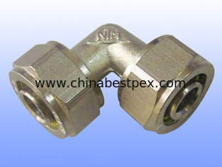 compression brass fitting equal elbow for PEX-AL-PEX