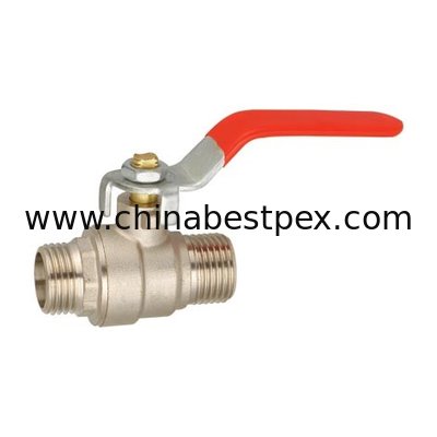 long handle brass ball valve male+male