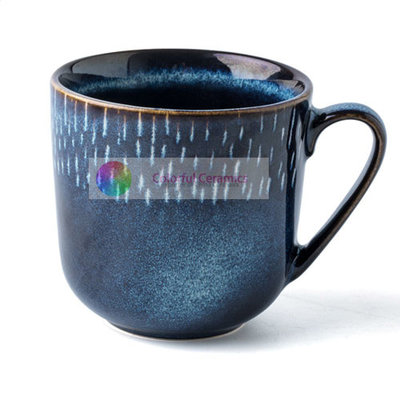 China Creative ceramic mug blue creative glaze household cup drinking cup coffee cup mug supplier