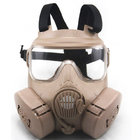 NEW Double Gas Mask protection filter Chemical Gas Respirator Face Mask Black/green/Tan