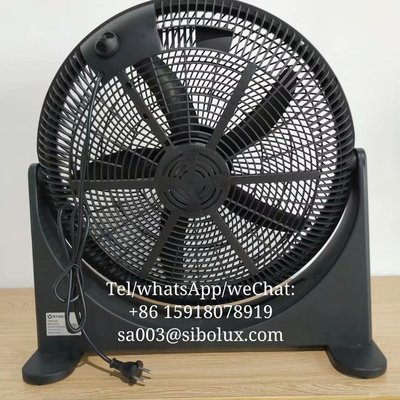 20 inch high velocity floor fan with 3 speeds for office and home appliances /Ventilador de caja de plásticod