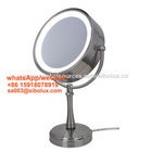 7 inch makeup mirror with LED light/7" portable standing mirror stand mirror with hand held