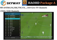HAOHD IPTV Malaysia Package A with live tv and vod ch include Chinese Malaysia Singapore indian for android tv box