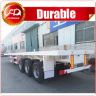 Hot Sale Tri-axle 20ft 40ft flatbed trailer , 40 ton flatbed semi trailer , flatbed trailer with container locks
