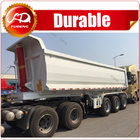 3 axles Cylinder End Tipper Truck Trailer / 50 tons Rear Dump Tipper semi trailer
