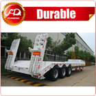 3-axle Heavy duty Machinery Transport Low Bed Semi Trailer(Axle&amp;Size Optional)/semi trailer/Flatbed semi trailer