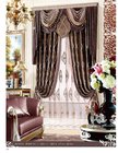 Embroidery Polyester Woven Drawstring Curtains / Colorful Decorative Door Curtain