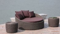 Sun Lounge Couch Furniture Round Rattan Daybed Table Setting Outdoor Furniture Set