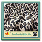 Animal Printed Realistic Faux fur Fabric For Scarf Garment / Coat , Soft Long Pile Fake Fur Material