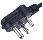 3-pin Indian plug with power cables, Indian standard power cord
