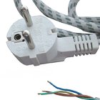European electric iron power cords, VDE cotton braid power cables with schuko plug