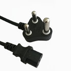 South African power plug with C13 IEC receptor, South Africa power cord cables
