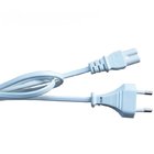 VDE C7 power cord with white flexible cable, power cord for power adapter.