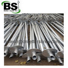 Metal helical screw pile with top cap for building foundation