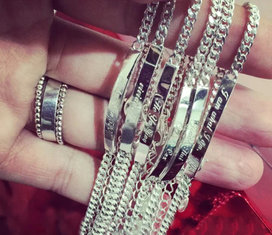 China Gold silver chain bangle bracelets marking machine supplier