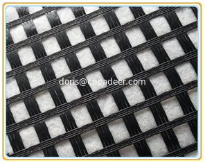China Fiberglass Geogrid 50kn Composite with PP/PET Non-Woven Geotextile supplier
