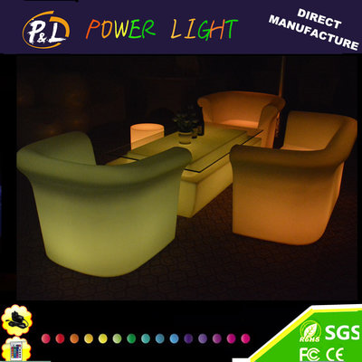 Color Changing Plastic LED Single Lounge Sofa Sets