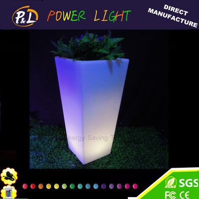 PE material Illuminated Lighted LED Flower Pot