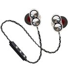 VIDAR Dual Drivers Speakers necklace Earphones with Mic Suitable for iPhone and Android Devices Silver & Gloden colors